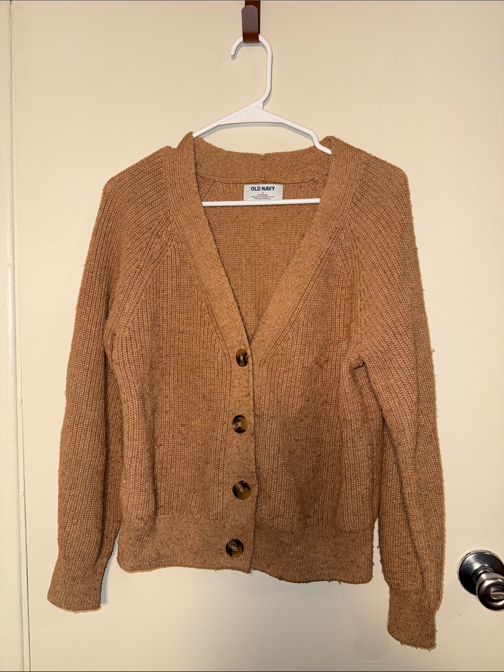 Old Navy Women's Button-Up Cardigan Sweater - Camel Brown
